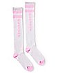 Pink Stripe Playboy Knee High Socks