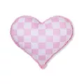Pink Fuck Heart Checkered Pillow at Spencer's