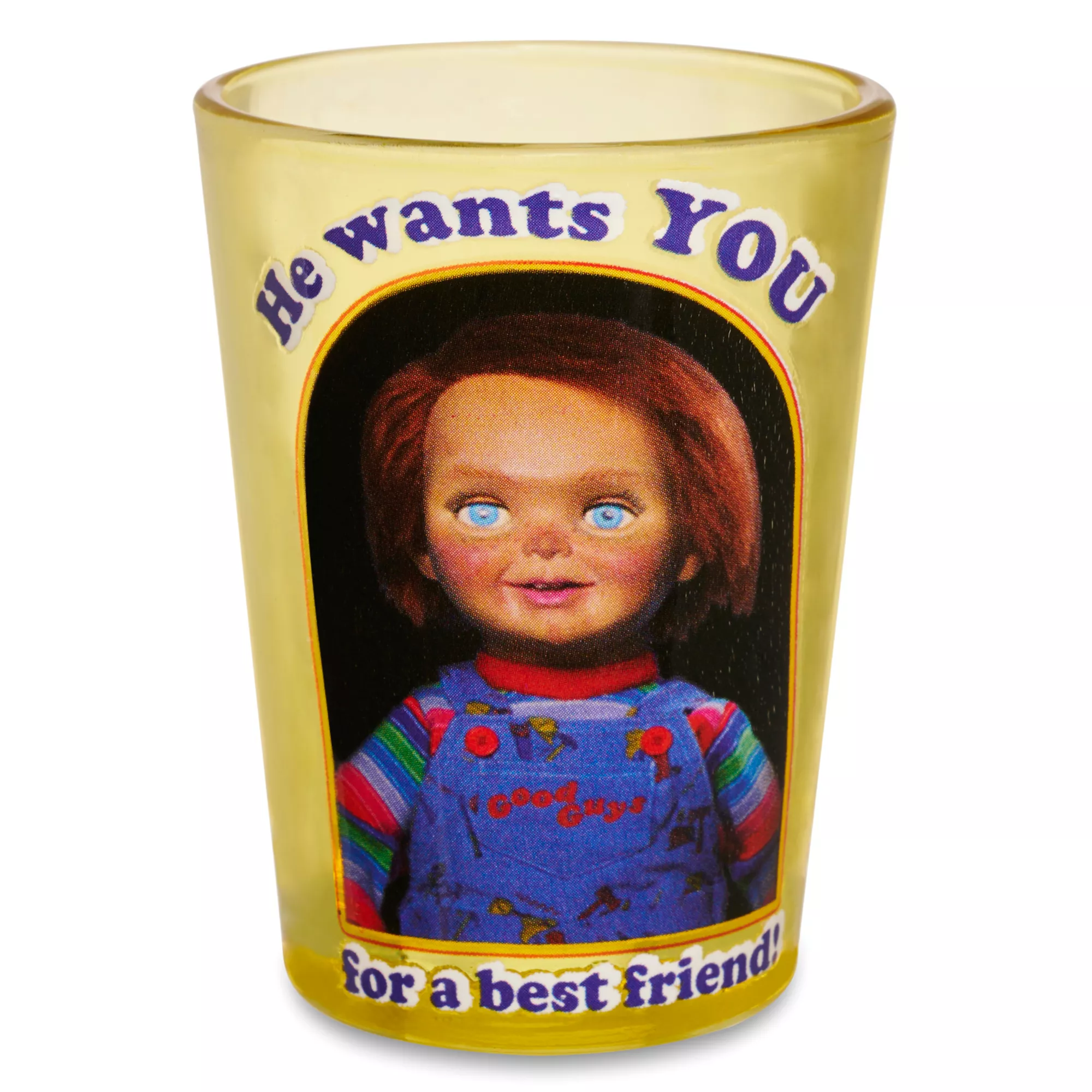 He Wants You Chucky Shot Glass - 1.5 oz. at Spencer's