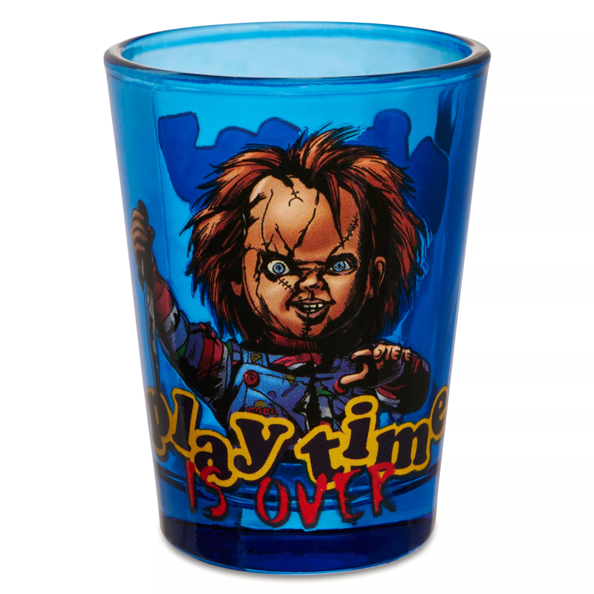 Playtime Is Over Shot Glass 1.5 oz. - Chucky at Spencer's