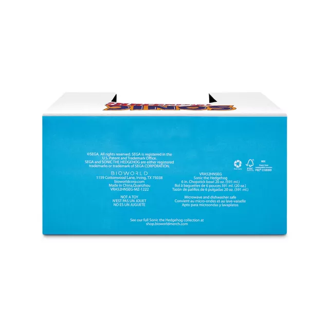 Classic Sonic and Tails Chopstick Bowl 20 oz. - Sonic the Hedgehog at Spencer's