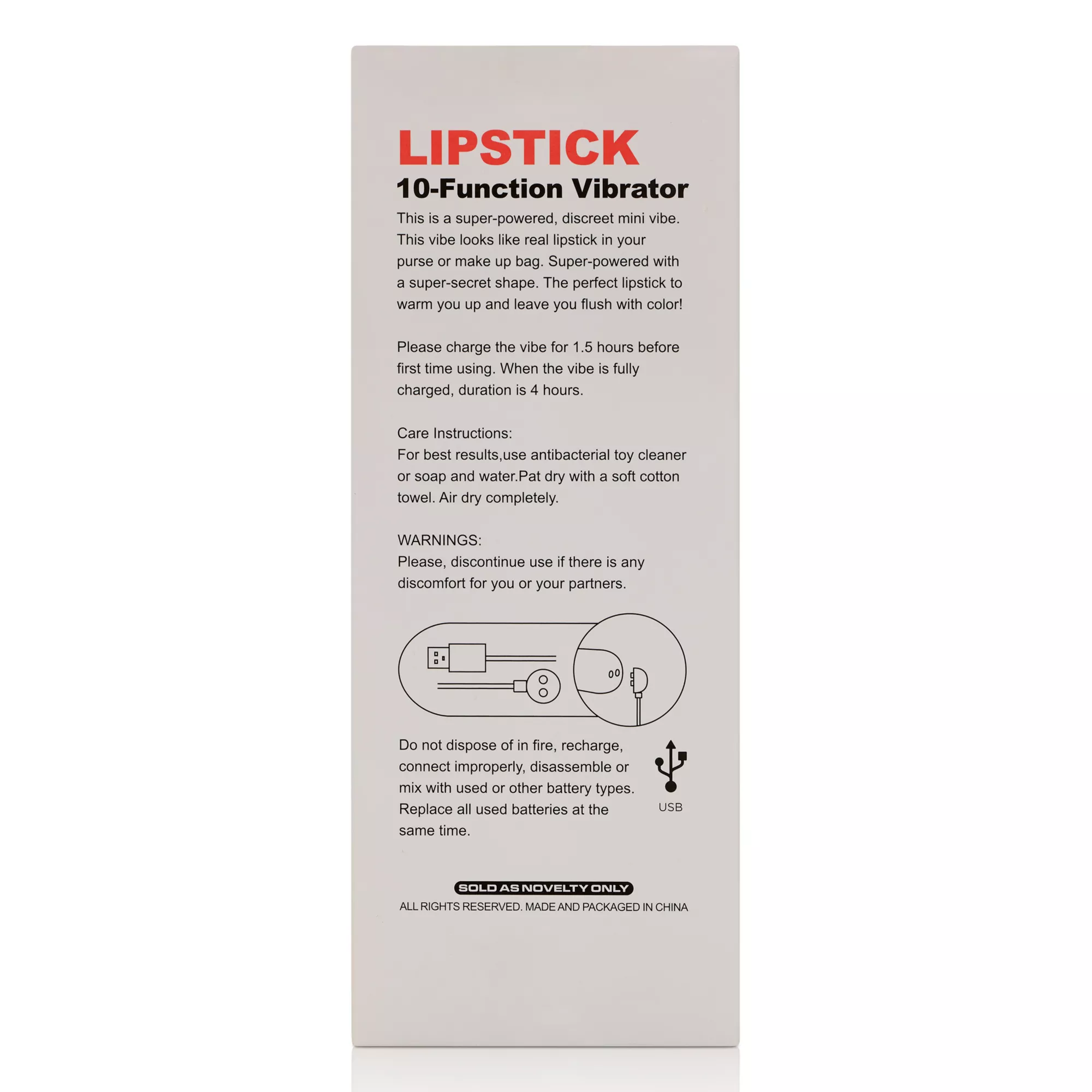 Kiss Kiss 10-Function Lipstick Vibrator - Sexology at Spencer's