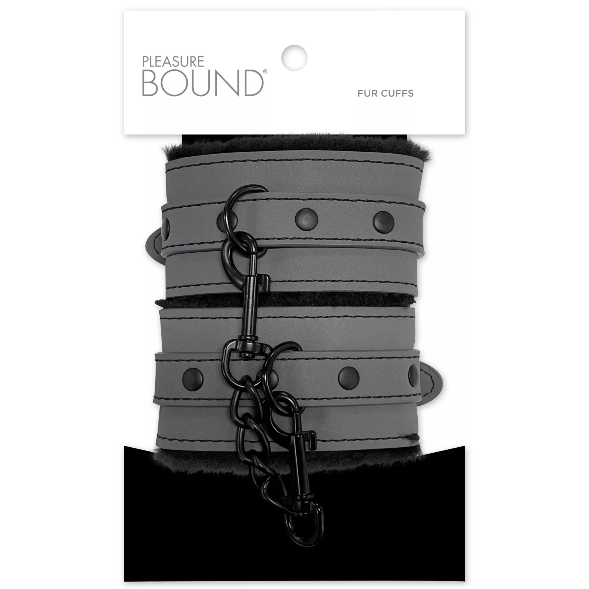 Grey Furry Handcuffs - Pleasure Bound