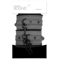 Grey Furry Handcuffs - Pleasure Bound at Spencer's