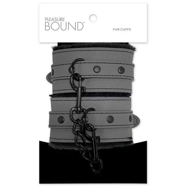 Grey Furry Handcuffs - Pleasure Bound at Spencer's