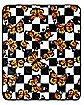 Checkered Butterfly Fleece Blanket