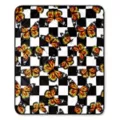 Checkered Butterfly Fleece Blanket at Spencer's