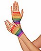 Rainbow Striped Mesh Gloves