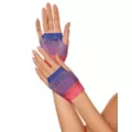 Bisexual Pride Fingerless Mesh Gloves at Spencer's