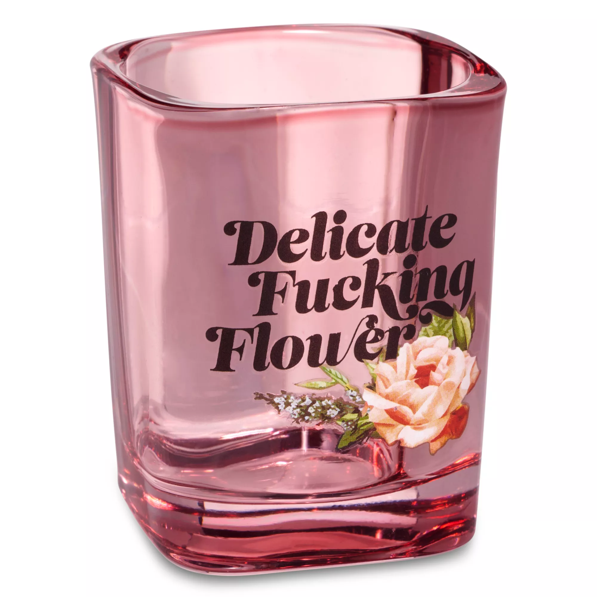 Delicate Fucking Flower Square Shot Glass - 2 oz. at Spencer's