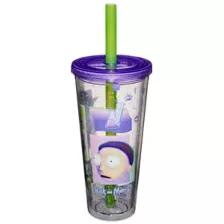 Cyber Rick and Morty Cup with Straw - 24 oz. at Spencer's