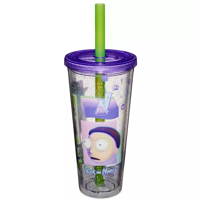 Cyber Rick and Morty Cup with Straw - 24 oz. at Spencer's