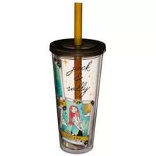 Jack Skellington and Sally Tarot Card Cup with Straw 24 oz. - The Nightmare Before Christmas at Spencer's