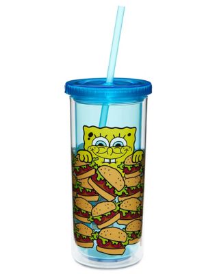 The Krusty Krab Secret Recipe 20 oz Screw Top Water Bottle with Straw – SpongeBob  SquarePants Shop