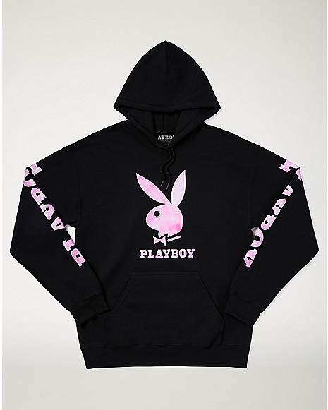 hjerne stål diameter Black Playboy Bunny Logo Hoodie - Spencer's