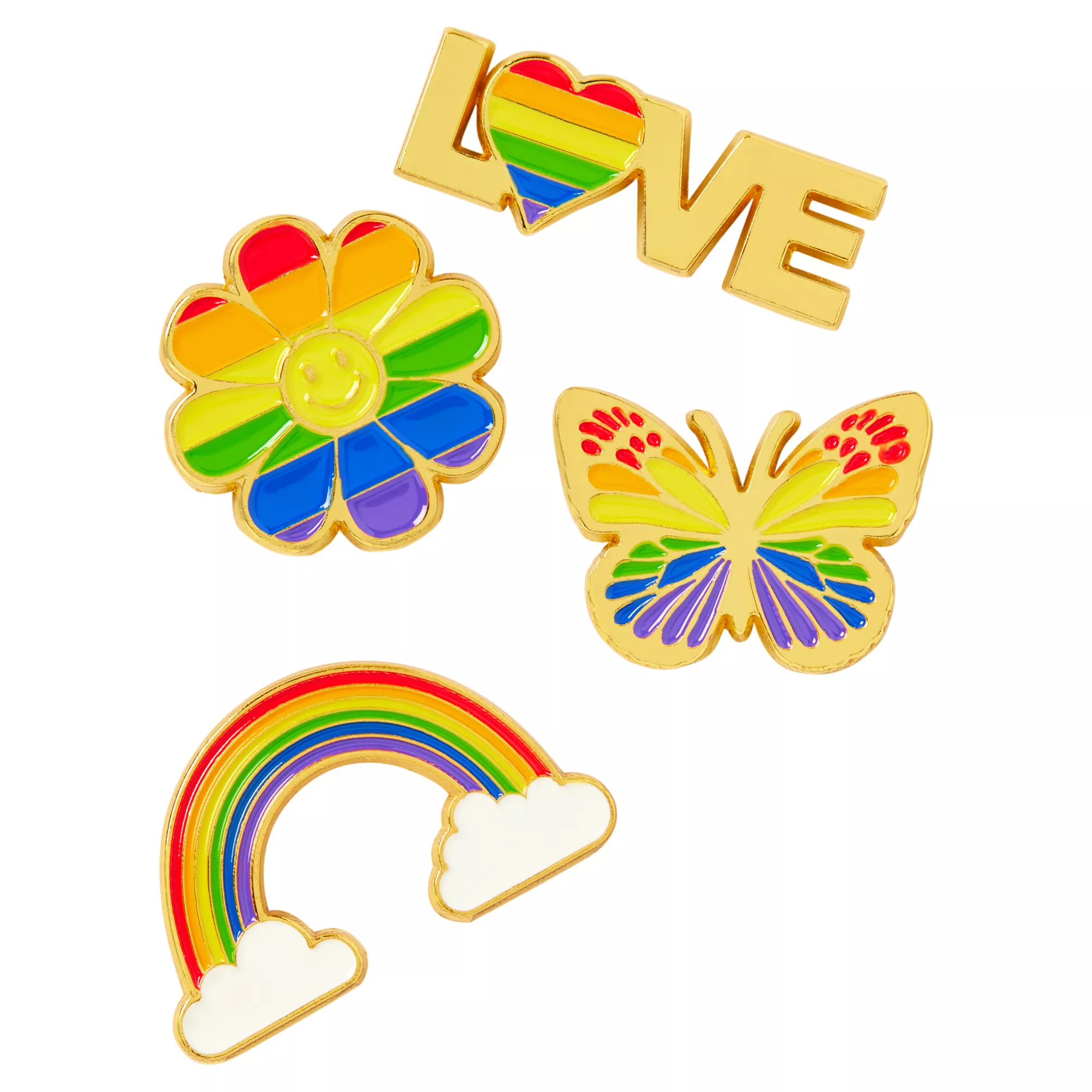 Multi-Pack Rainbow Pride Pin Set - 4 Pack at Spencer's