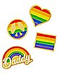 Multi-Pack Pride Rainbow Pin Set - 4 Pack