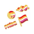 Multi-Pack Lesbian Pride Pin Set - 4 Pack at Spencer's