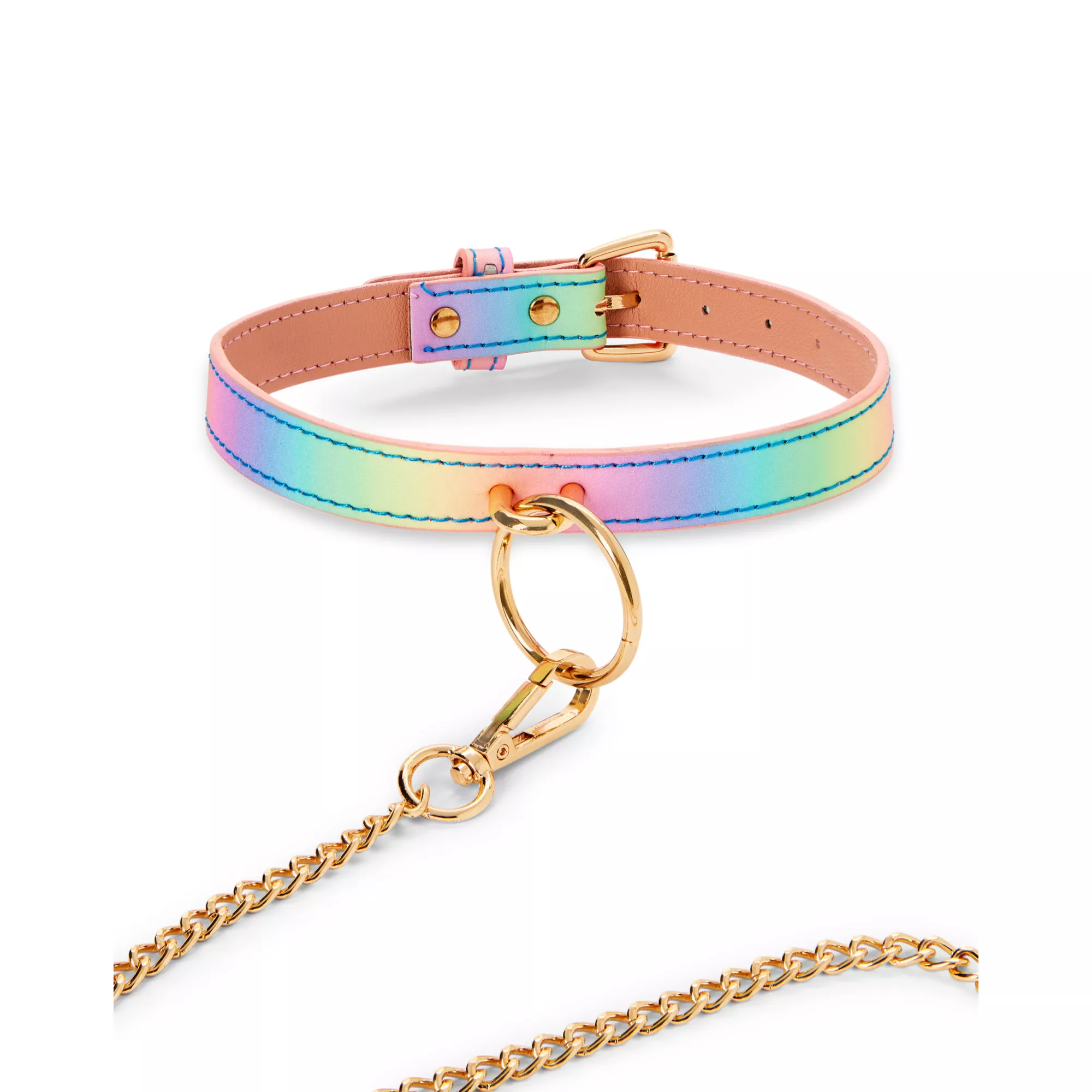 Pastel Bondage Collar and Leash - Pleasure Bound at Spencer's