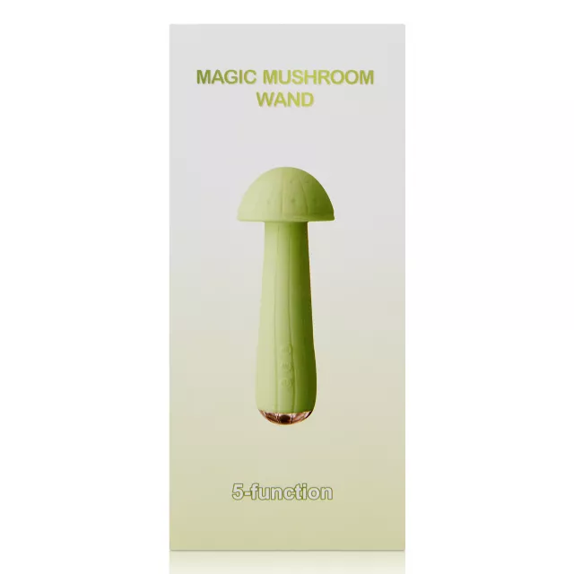 Green 5-Function Magic Mushroom Rechargeable Wand Vibrator - 5.9 Inch at Spencer's