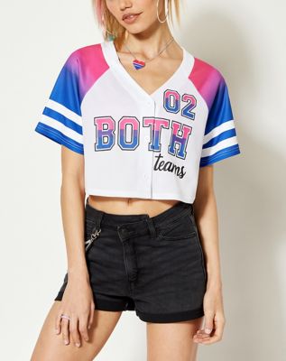 Proud AF Lesbian Pride Crop Top Jersey