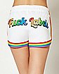 Pride Fuck Labels Rainbow Shorts