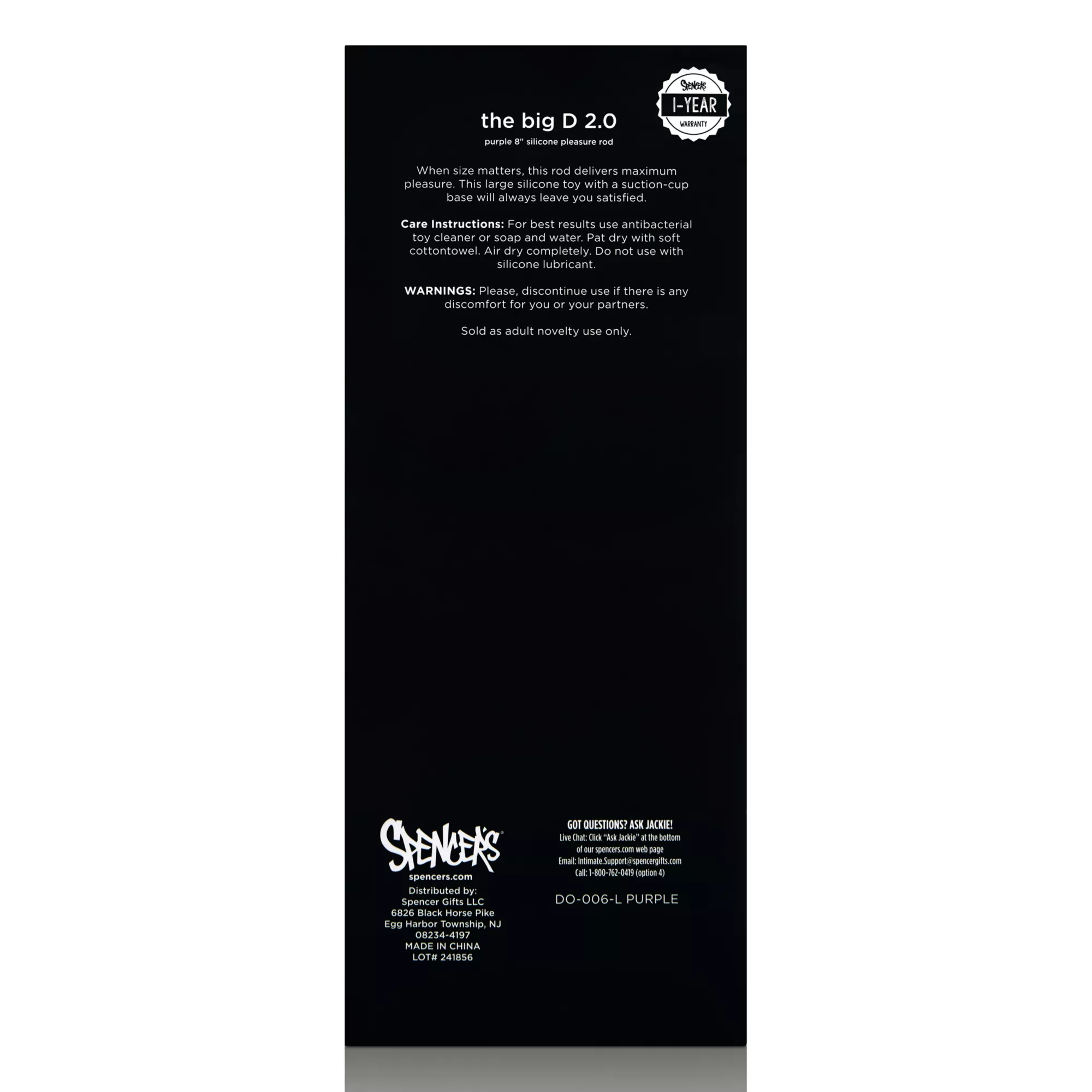 The Big D Dildo 2.0 8 Inch Purple - Hott Love Extreme at Spencer's