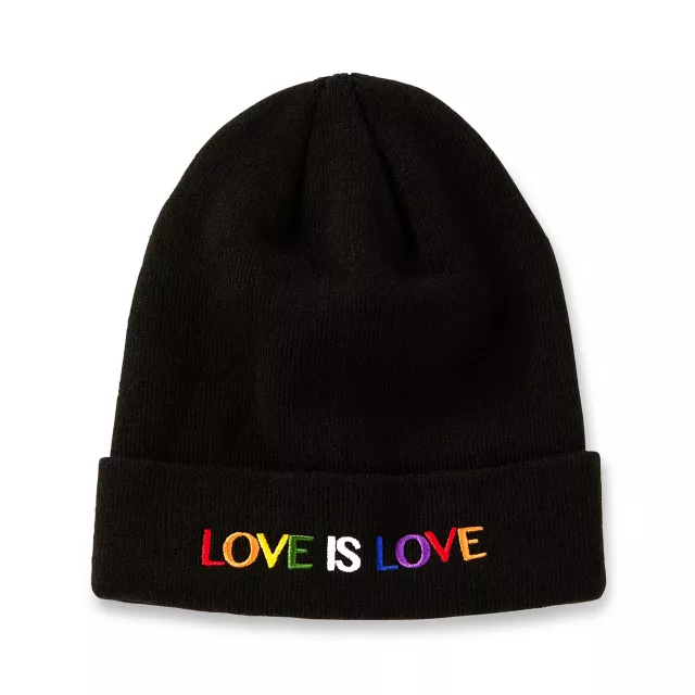 Love is Love Cuff Beanie Hat at Spencer's