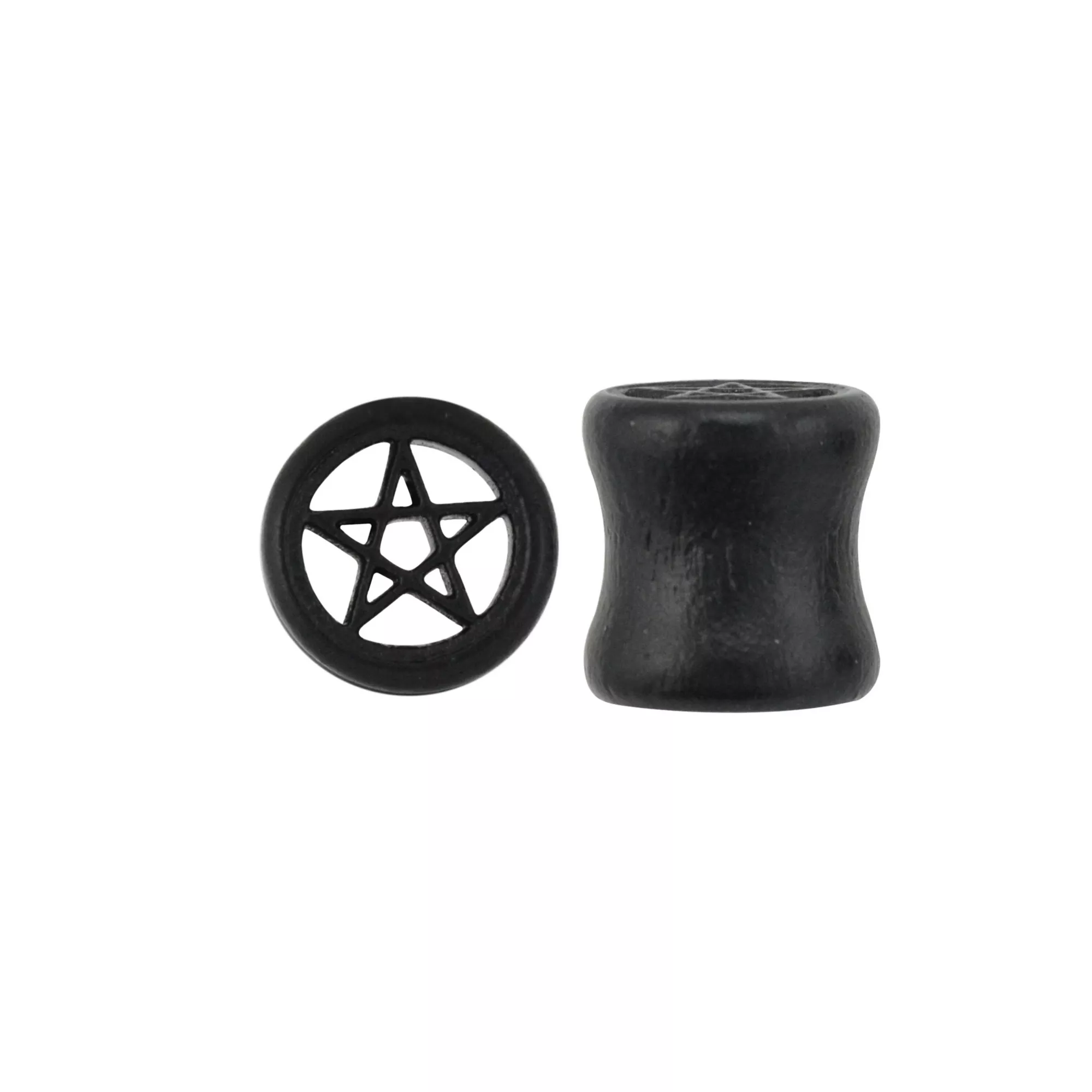 Black Pentagram Cutout Plugs