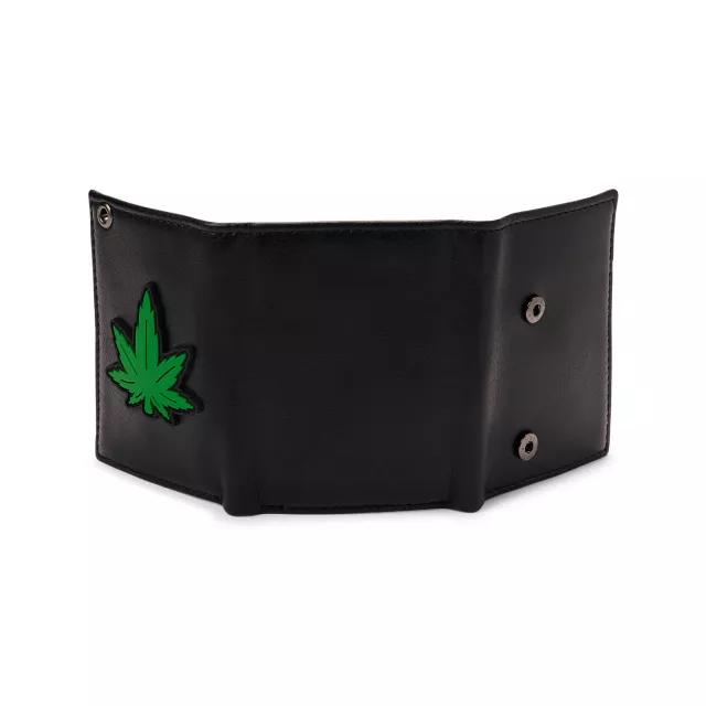 Weed Leaf Chain Bifold Wallet at Spencer's