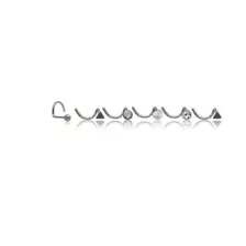Multi-Pack Triangle Opal-Effect L-Bend Nose Rings 6 Pack - 20 Gauge at Spencer's