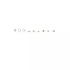 Multi-Pack Silvertone Celestial Pin and Hoop Nose Rings 9 Pack - 20 Gauge at Spencer's