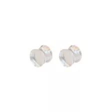 White Iridescent Plugs at Spencer's