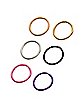 Multi-Pack Goldtone Silvertone Black Pink and Purple Hoop Nose Rings 6 Pack - 20 Gauge