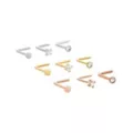 Multi-Pack CZ Goldtone and Rose Goldtone L-Bend Nose Rings 9 Pack - 20 Gauge at Spencer's
