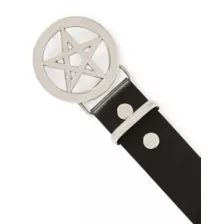 Black Studded Pentagram Belt at Spencer's