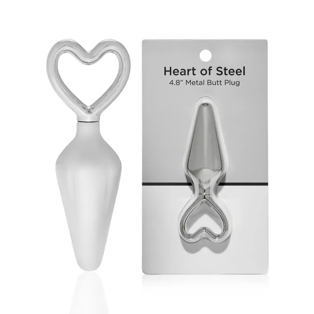 Heart of Steel Metal Butt Plug - 4.8 Inch at Spencer's
