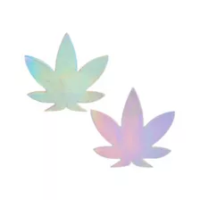 Holographic Weed Leaf Nipple Pasties at Spencer's
