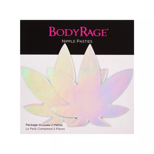 Holographic Weed Leaf Nipple Pasties at Spencer's