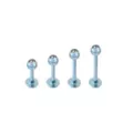 Multi-Pack Light Blue Labret Lip Rings 4 Pack - 16 Gauge at Spencer's