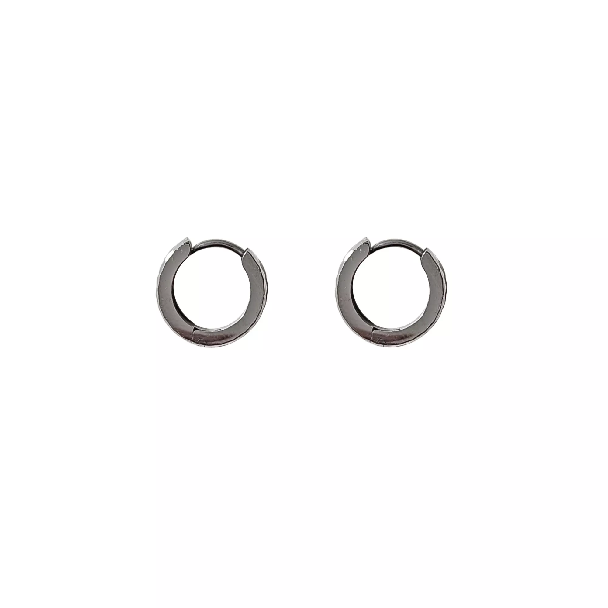 Silvertone Textured Huggie Hoop Earrings at Spencer's