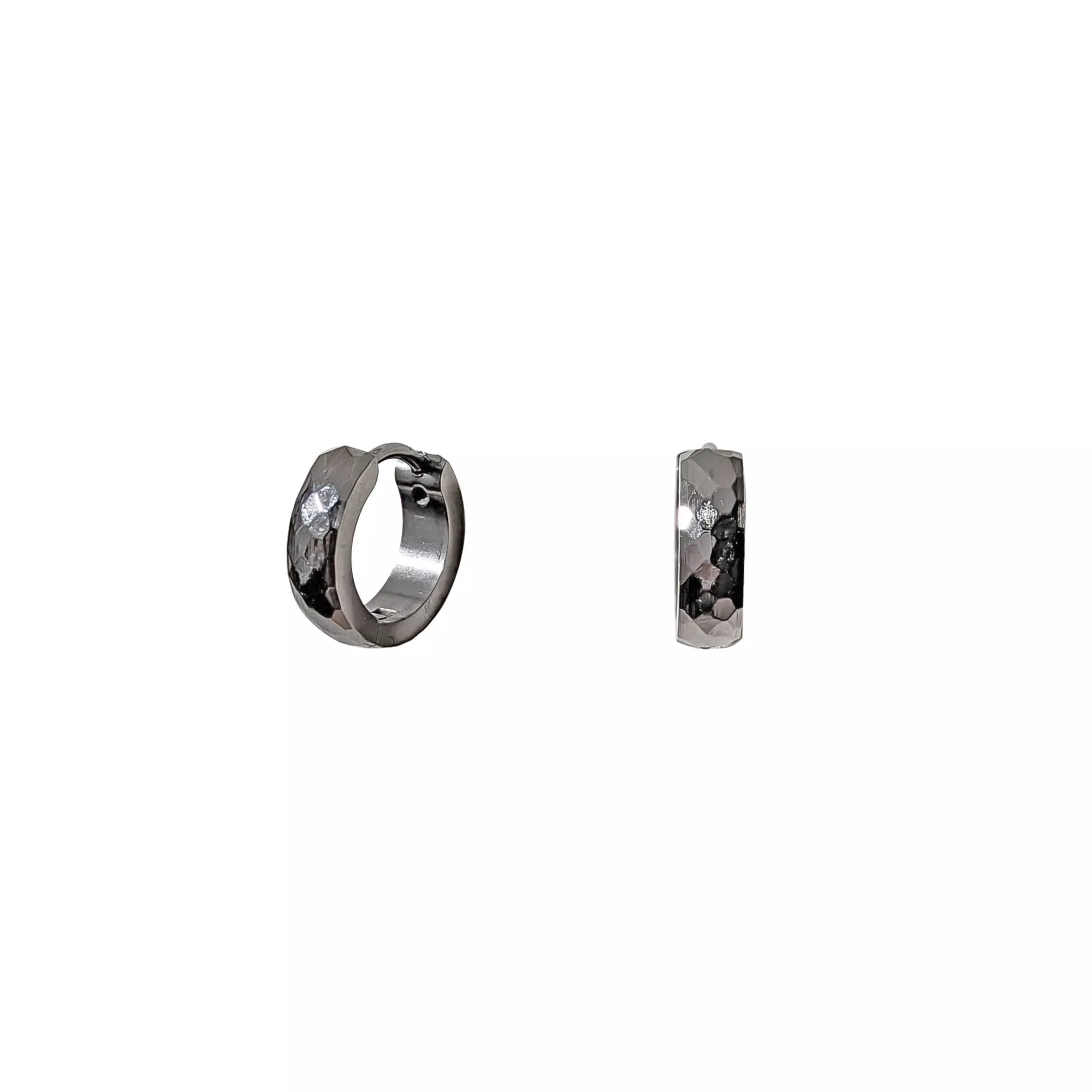 Silvertone Textured Huggie Hoop Earrings at Spencer's