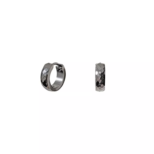 Silvertone Textured Huggie Hoop Earrings at Spencer's