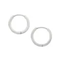 Silvertone Titanium Thick Huggie Hoop Earrings at Spencer's