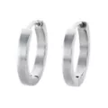 Silvertone Titanium Thick Huggie Hoop Earrings at Spencer's