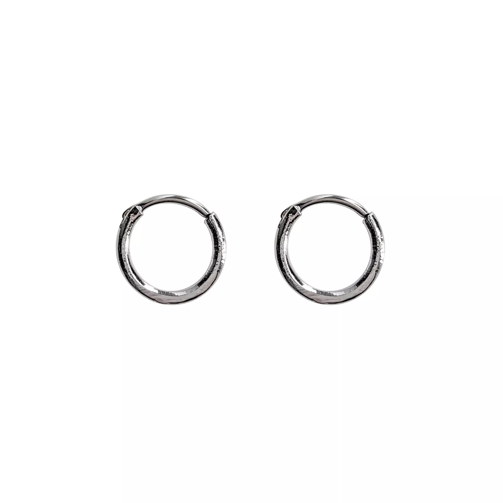 CZ Silvertone Hoop Earrings at Spencer's