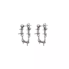 Silvertone Barbed Wire Dangle Earrings at Spencer's