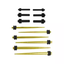 Multi-Pack Black and Gold Tapers and Plugs – 6 Pair at Spencer's