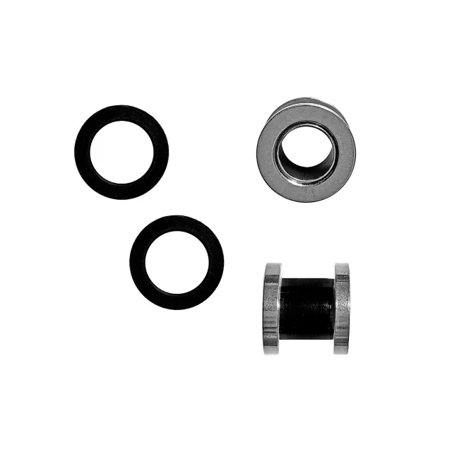 Black Silvertone Tunnel Plugs at Spencer's