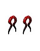 Red and Black Ombre Fake Spiral Pinchers- 18 Gauge